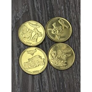 Disney Pixar Fest Gold Commemorative Coins Lot 4 Finding Nemo Cars Ratatouille